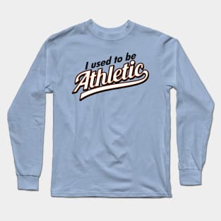 Funny Athletic Sports Fitness Training Typography Logo Funny Saying Long Sleeve T-Shirt